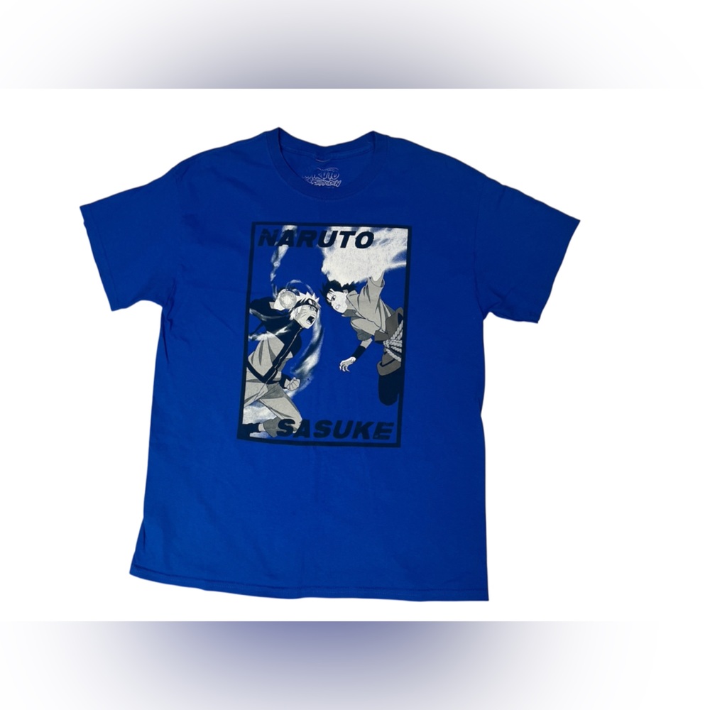 Men’s Naruto graphic anime t shirt blue